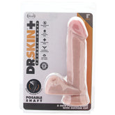 Dr. Skin Plus 8 Inch Posable Ballsy Dildo in Vanilla